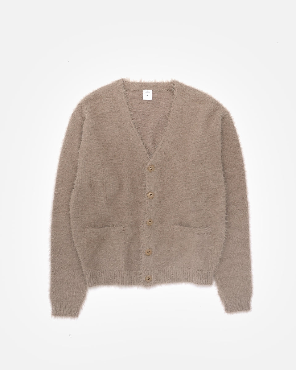 Faux Mohair Cardigan Beige