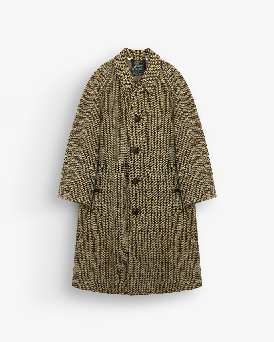美品 Burberrys vintage IRISH TWEED Coat 1950s-BURBERRYS-KNITTED-COAT-