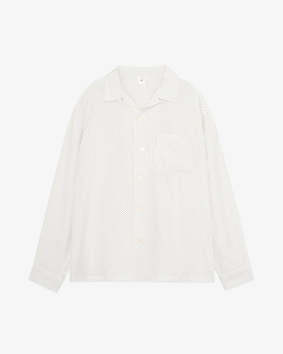 トップス front11201 Classic Dot Open Collar Shirt Classic Dot Open Collar Shirt / White – FRONT 11201