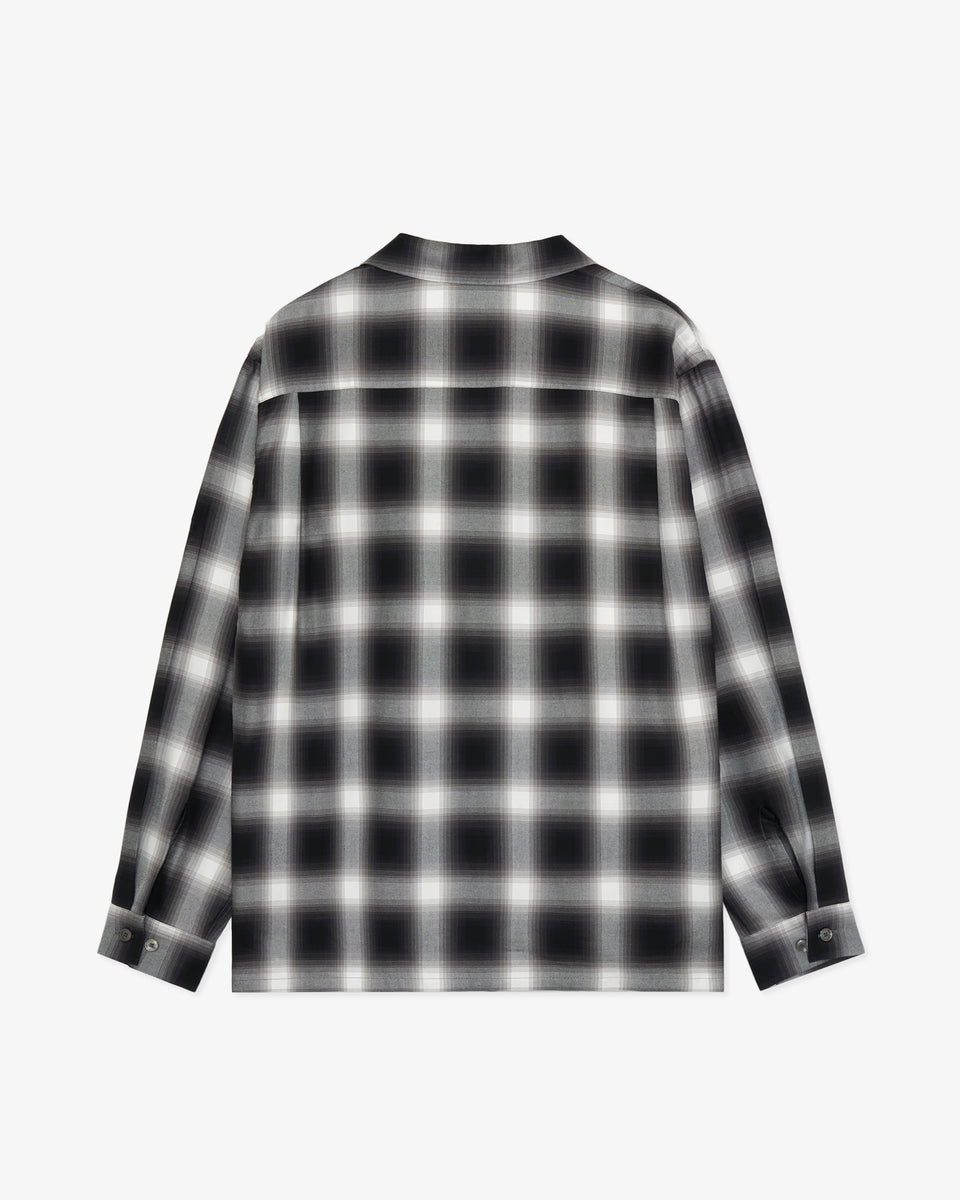 トップス FRONT 11201 Open Collar Shirt Ombre Open Collar Shirt/ Ombre Check Rayon Gabardine – FRONT 11201