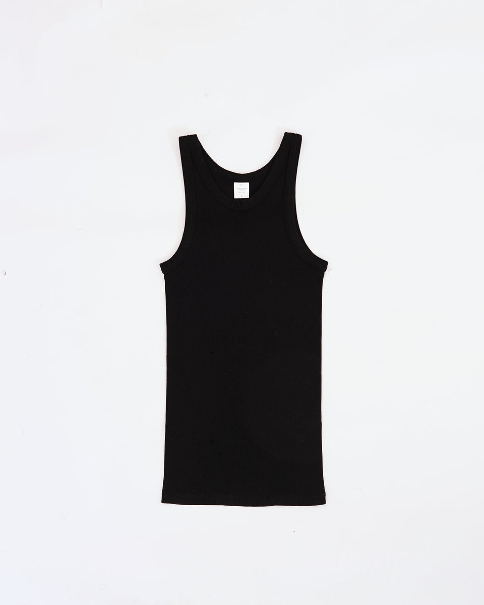 Women's 2-Pack American Sleeve Rib Tank Top Black – FRONT 11201