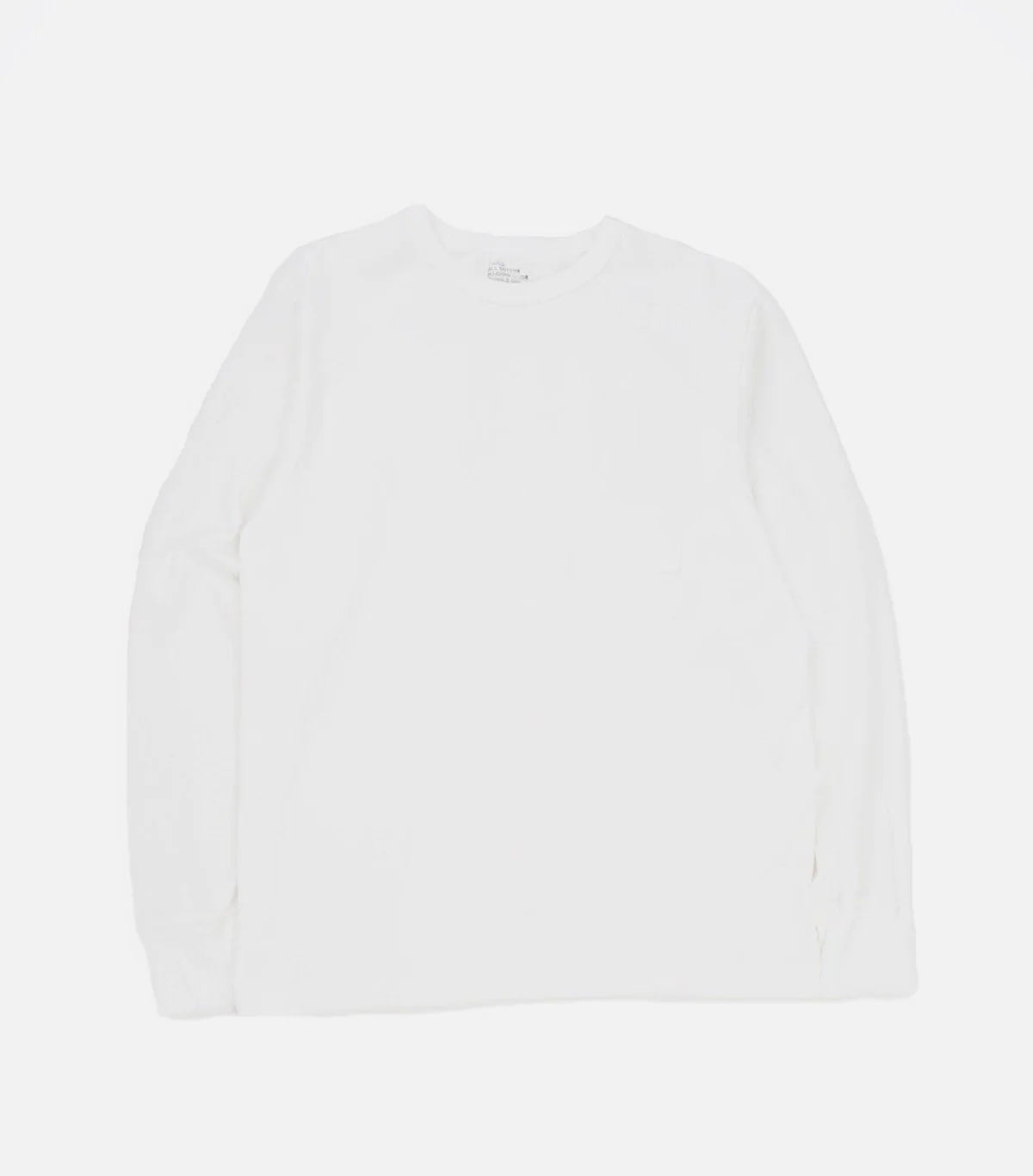 Heavy-weight  No-Pocket Long Sleeve T-shirts White