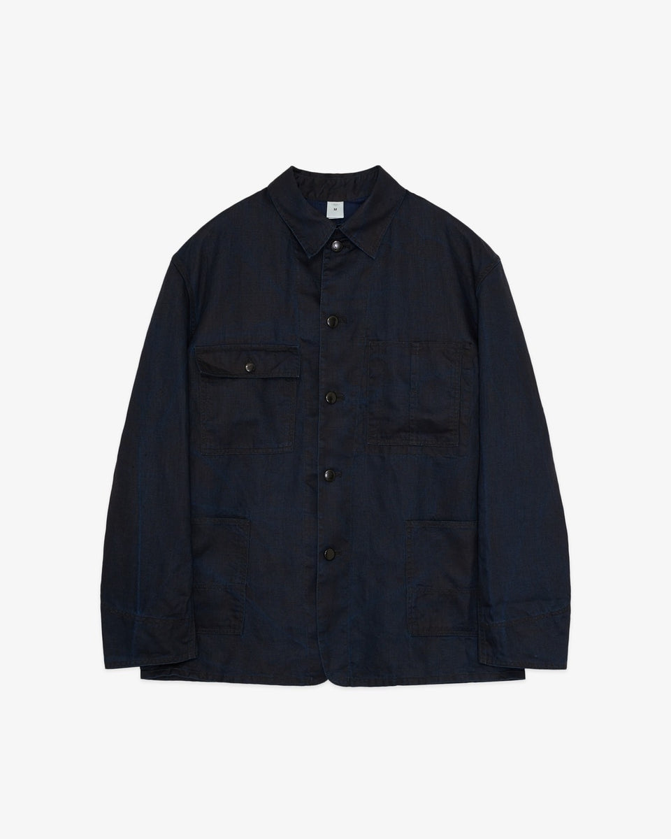 ジャケット・アウター FRONT 11201 Black Indigo Linen Coverall FGS Original Classic Sweatshirts – FRONT 11201