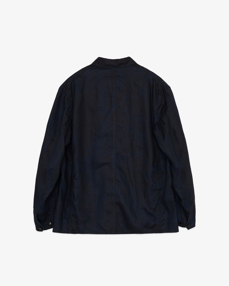 ジャケット・アウター FRONT 11201 Black Indigo Linen Coverall FGS Original Classic Sweatshirts – FRONT 11201
