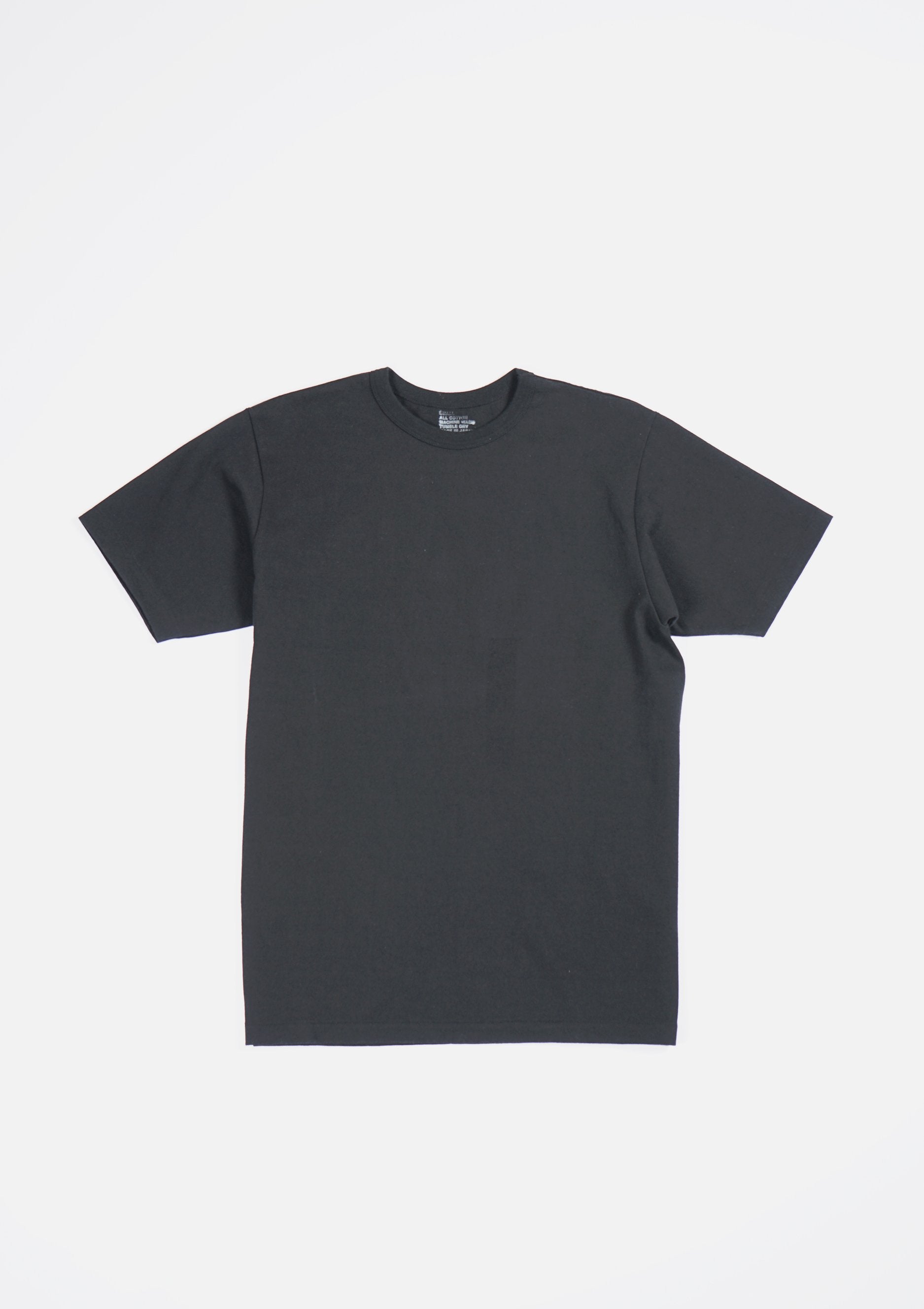 Heavy-weight No-Pocket T-shirts Black