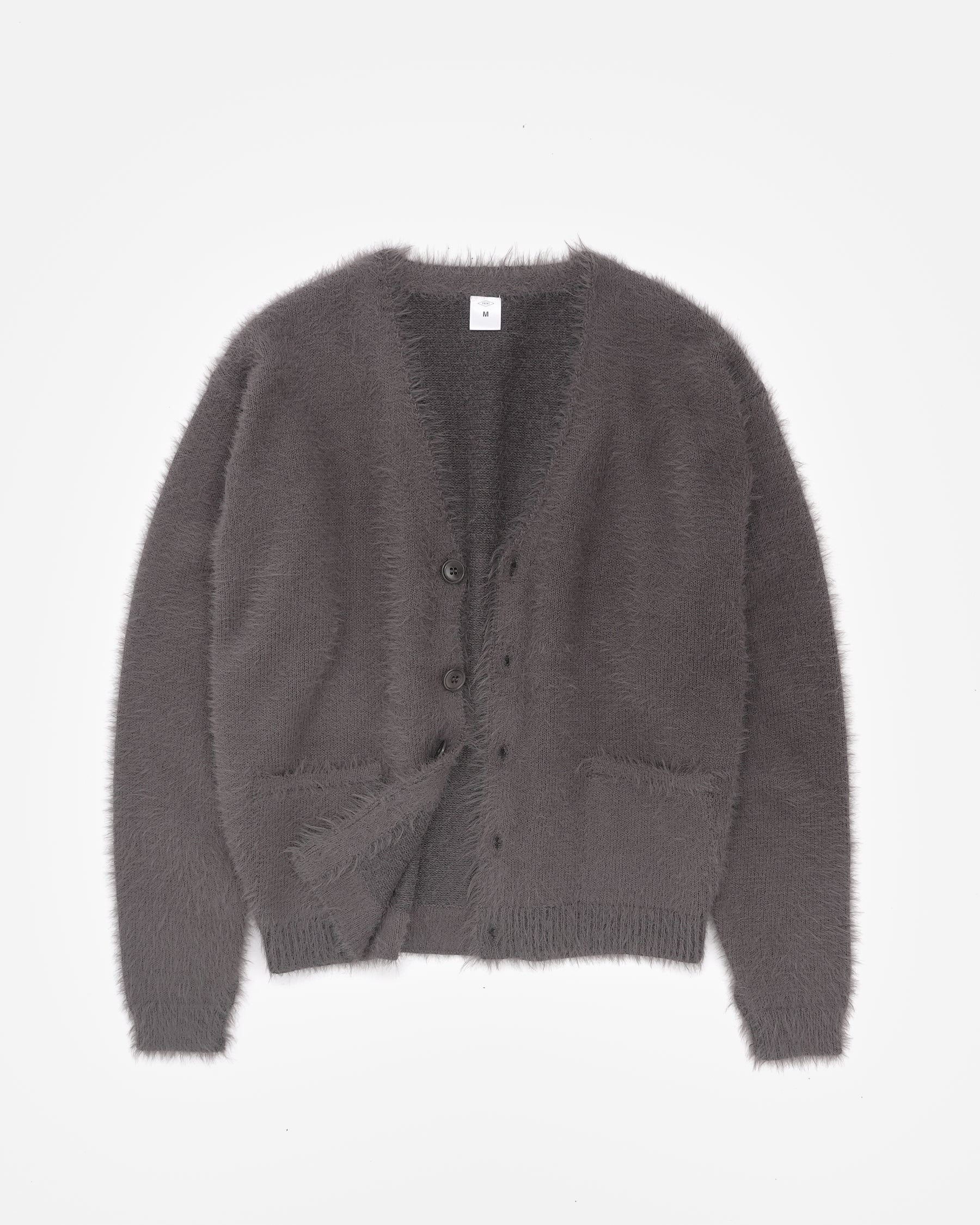 Faux Mohair Cardigan Gray