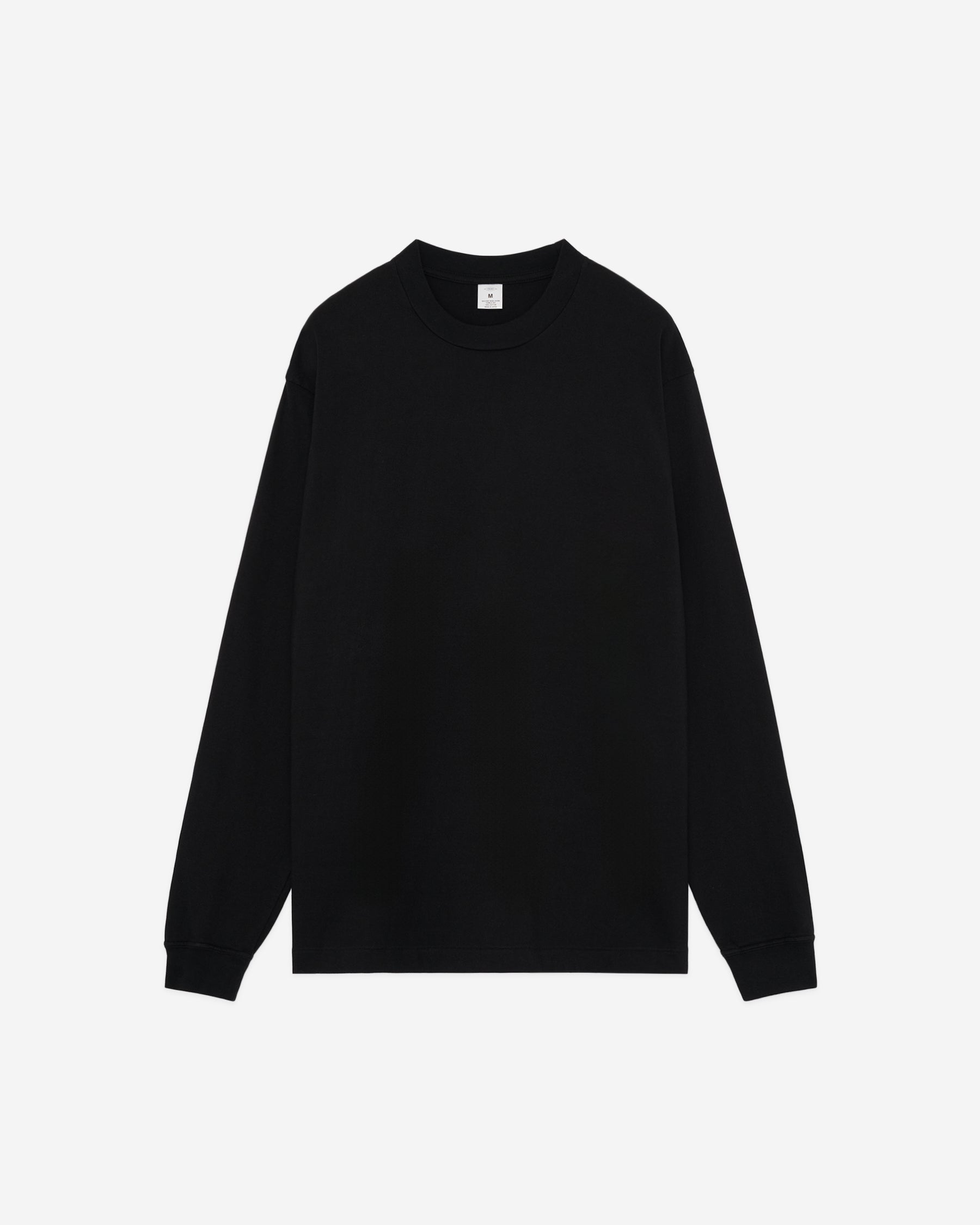 Soft Cotton Long Sleeve No-Pocket T-shirts Black