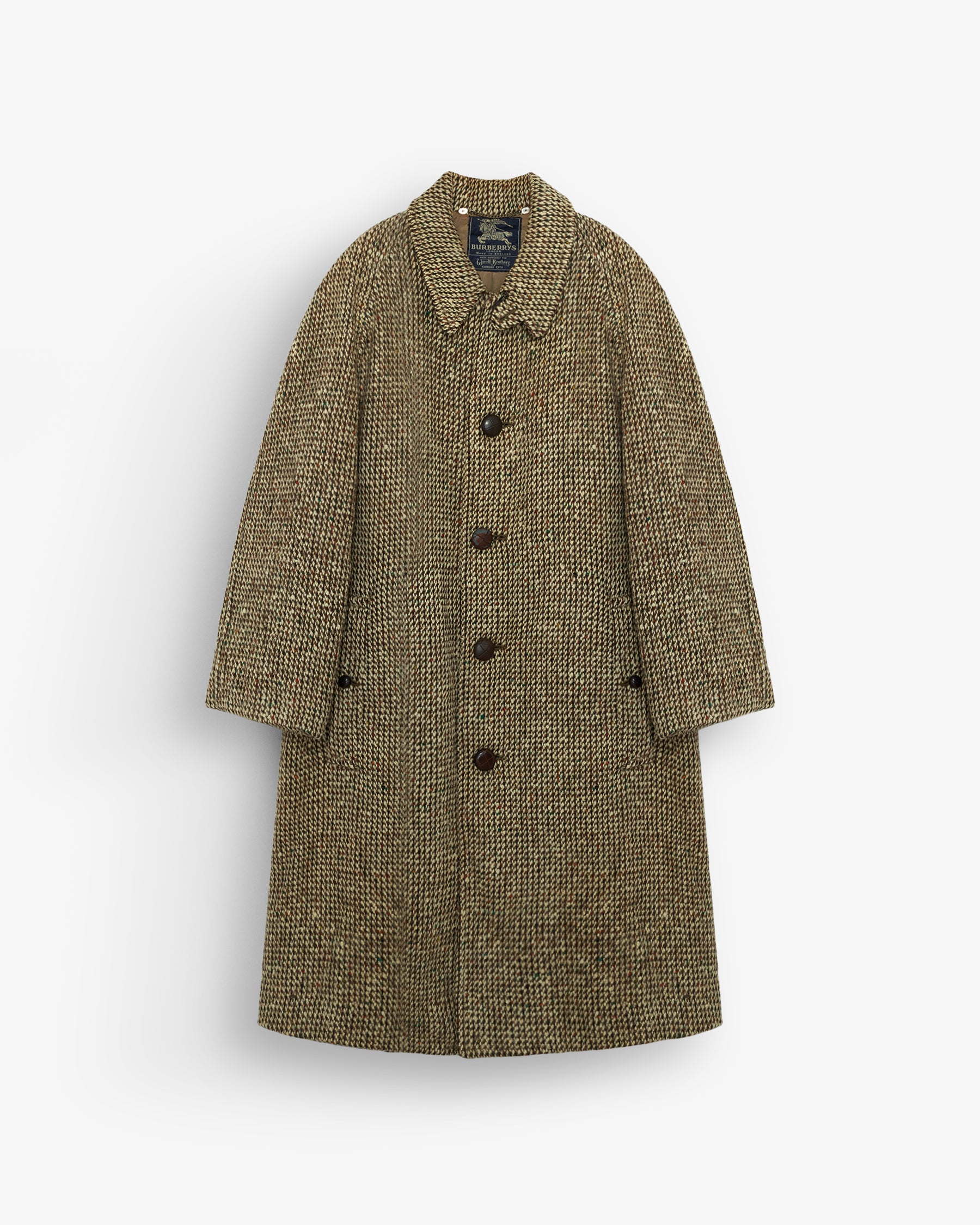 1950'S Made In England Burberrys Irish Tweed Coat