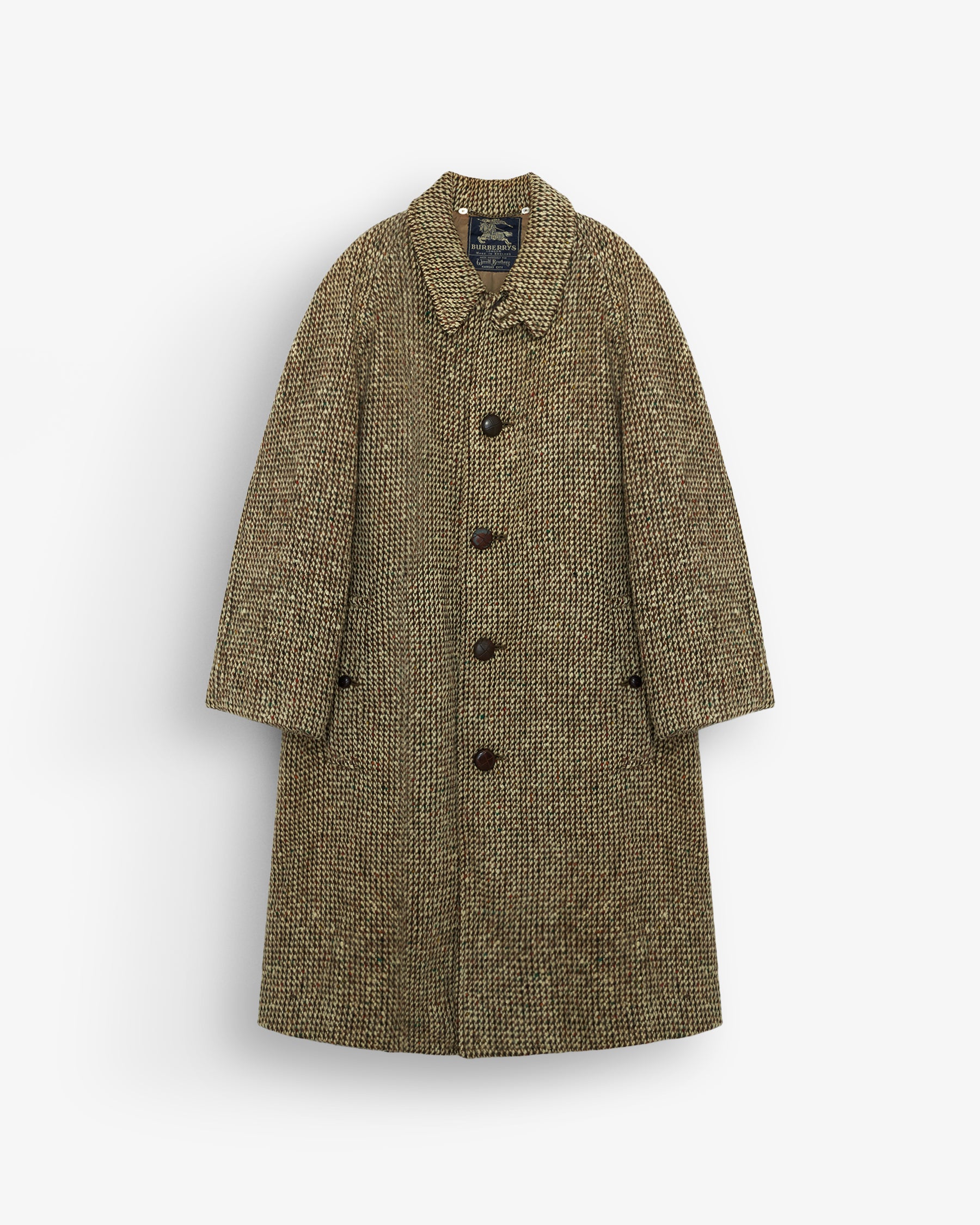 1950'S Made In England Burberrys Irish Tweed Coat – FRONT 11201