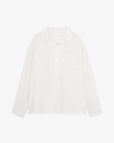 Classic Dot Open Collar Shirt / White – FRONT 11201