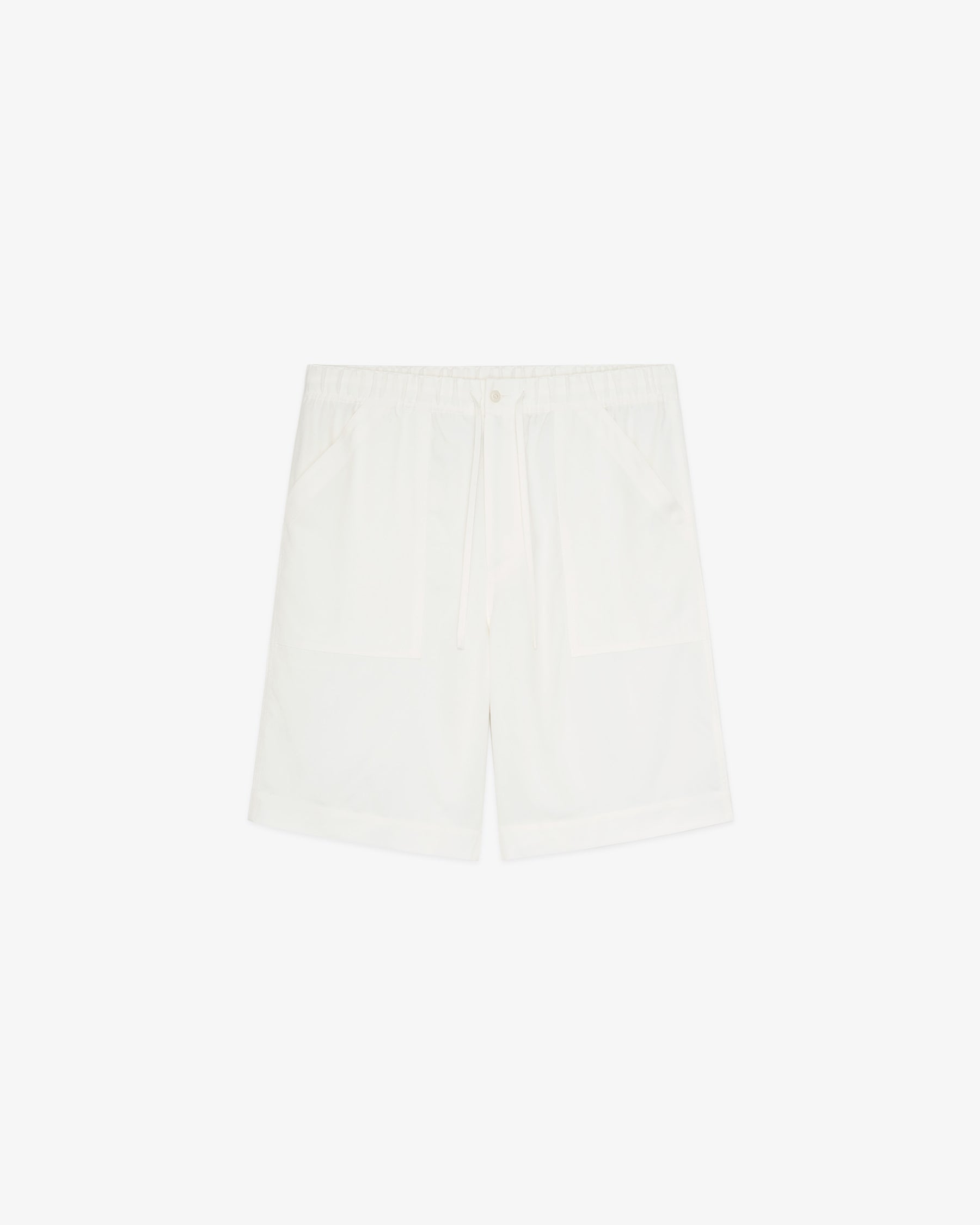 Easy Fatigue Shorts/ White Rayon Gabardine