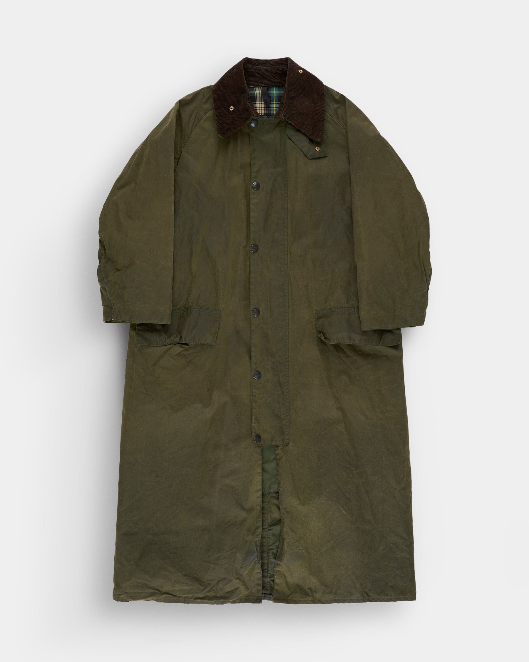 Vintage Barbour Burghley Oild Jacket Made in England – FRONT 11201
