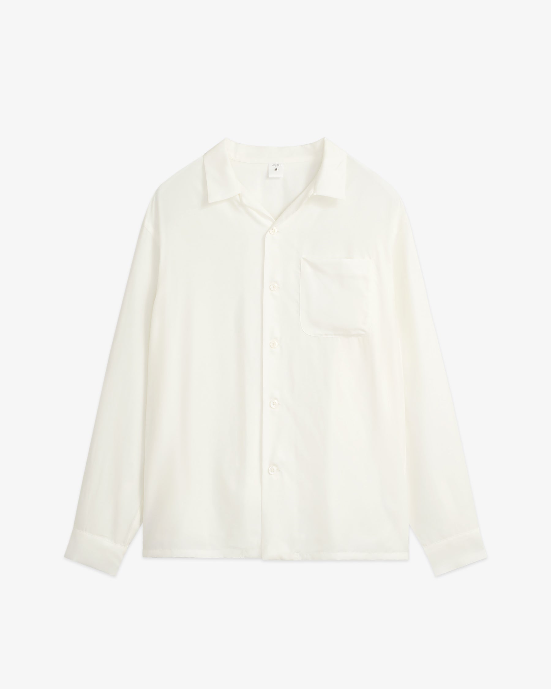 Summer Rayon Open Collar Shirt / White – FRONT 11201