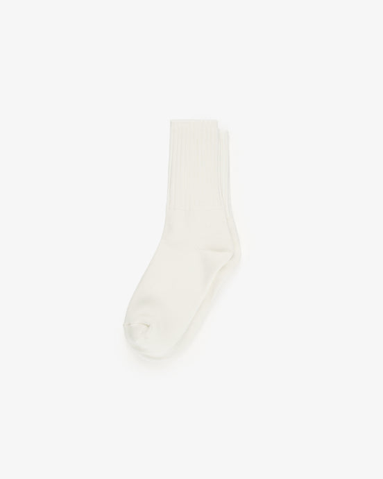 Basic Rib Socks / White