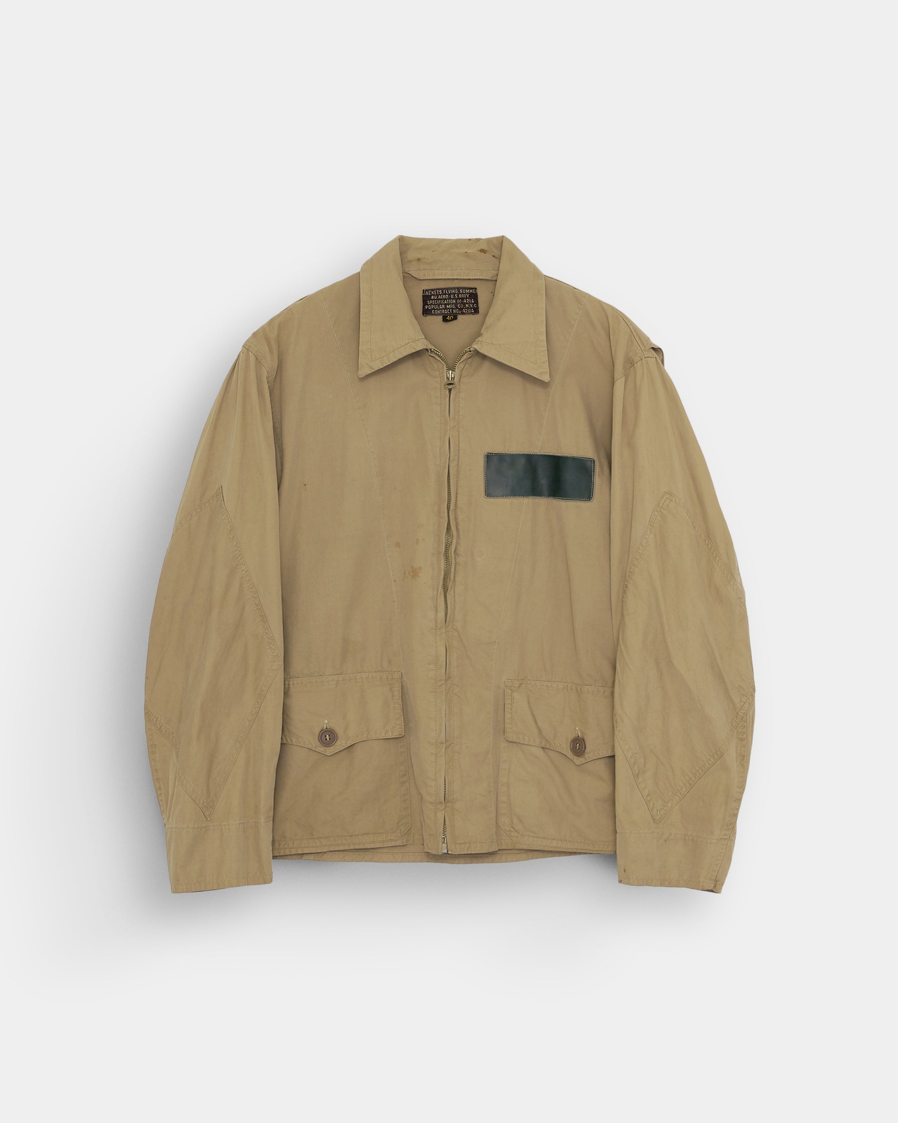 1940'S USN M421A Summer Flight Jacket – FRONT 11201