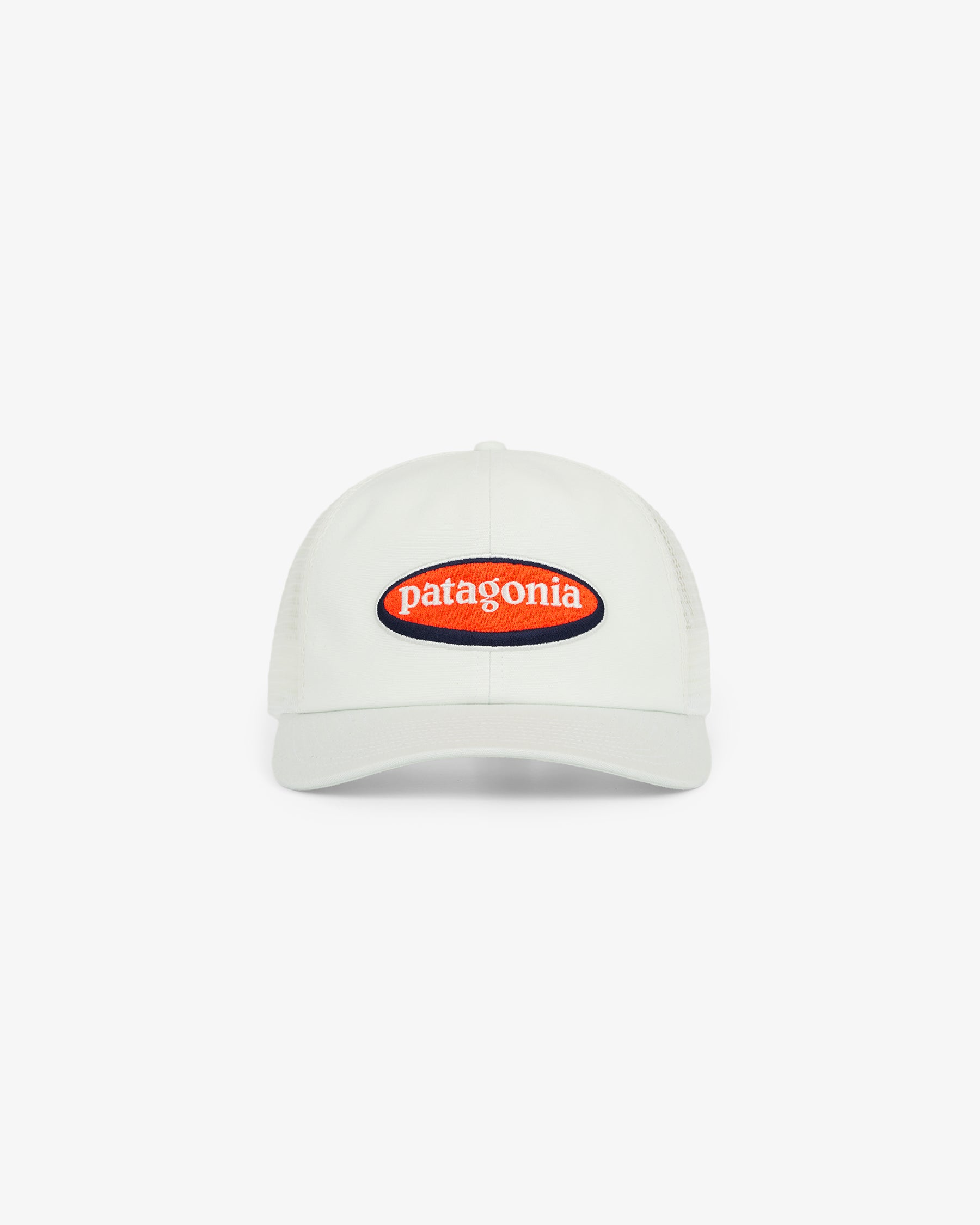 Patagonia Relaxed Trucker Hat / Oval Logo Birch White