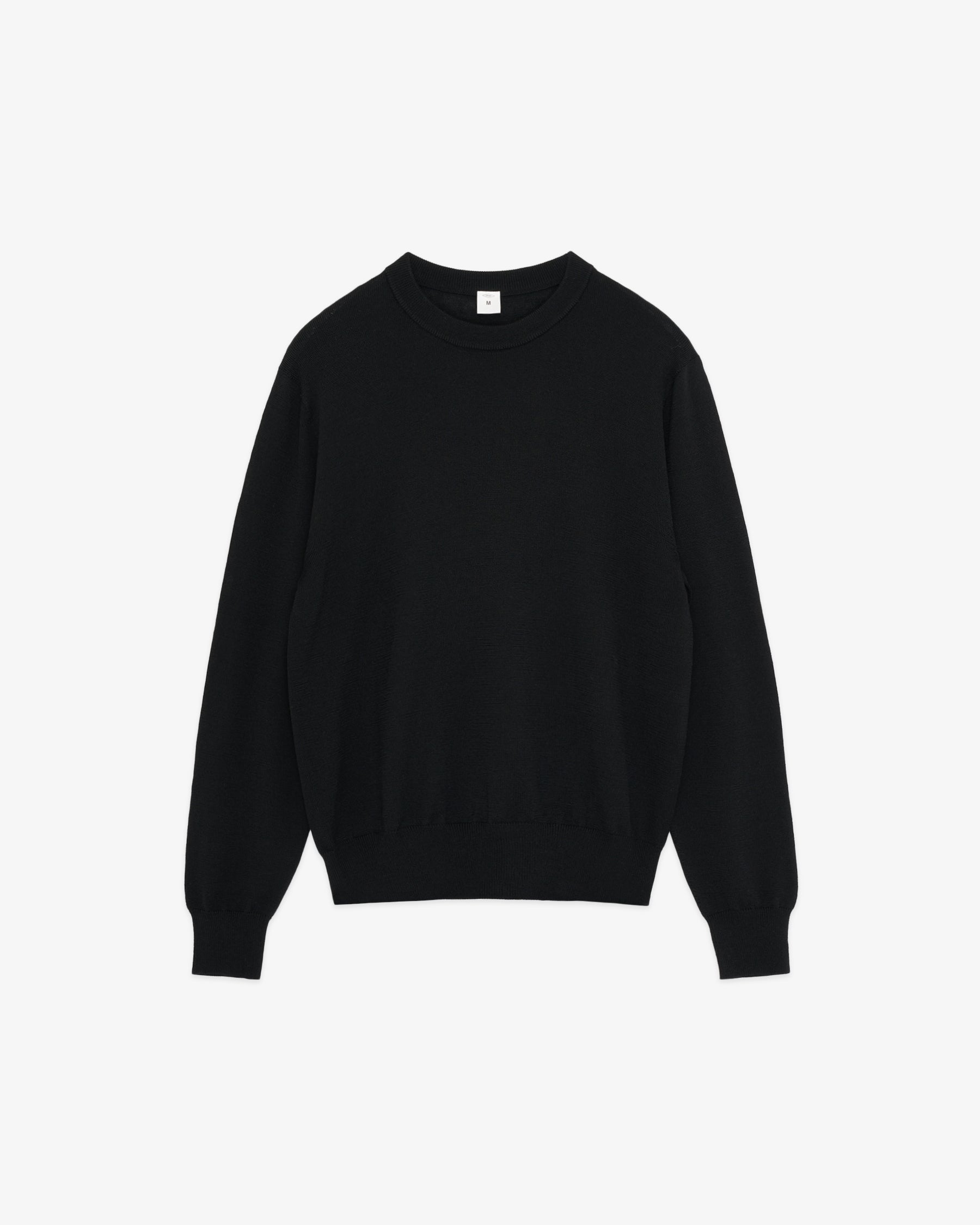 REDE W-G Merino Wool Crew Sweater/ Black