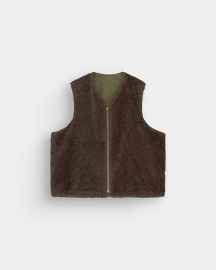 Olive Boa Vest
