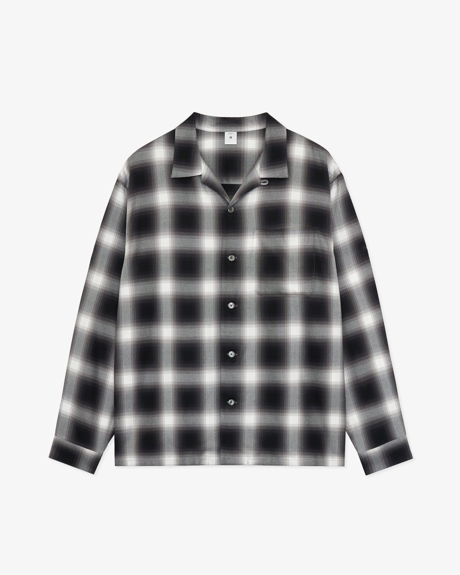FRONT11201 オンブレレーヨンギャバジンシャツ S Open Collar Shirt/ Ombre Check Rayon Gabardine – FRONT 11201