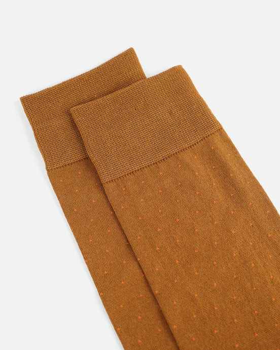 Polka Dot Socks/ Brown