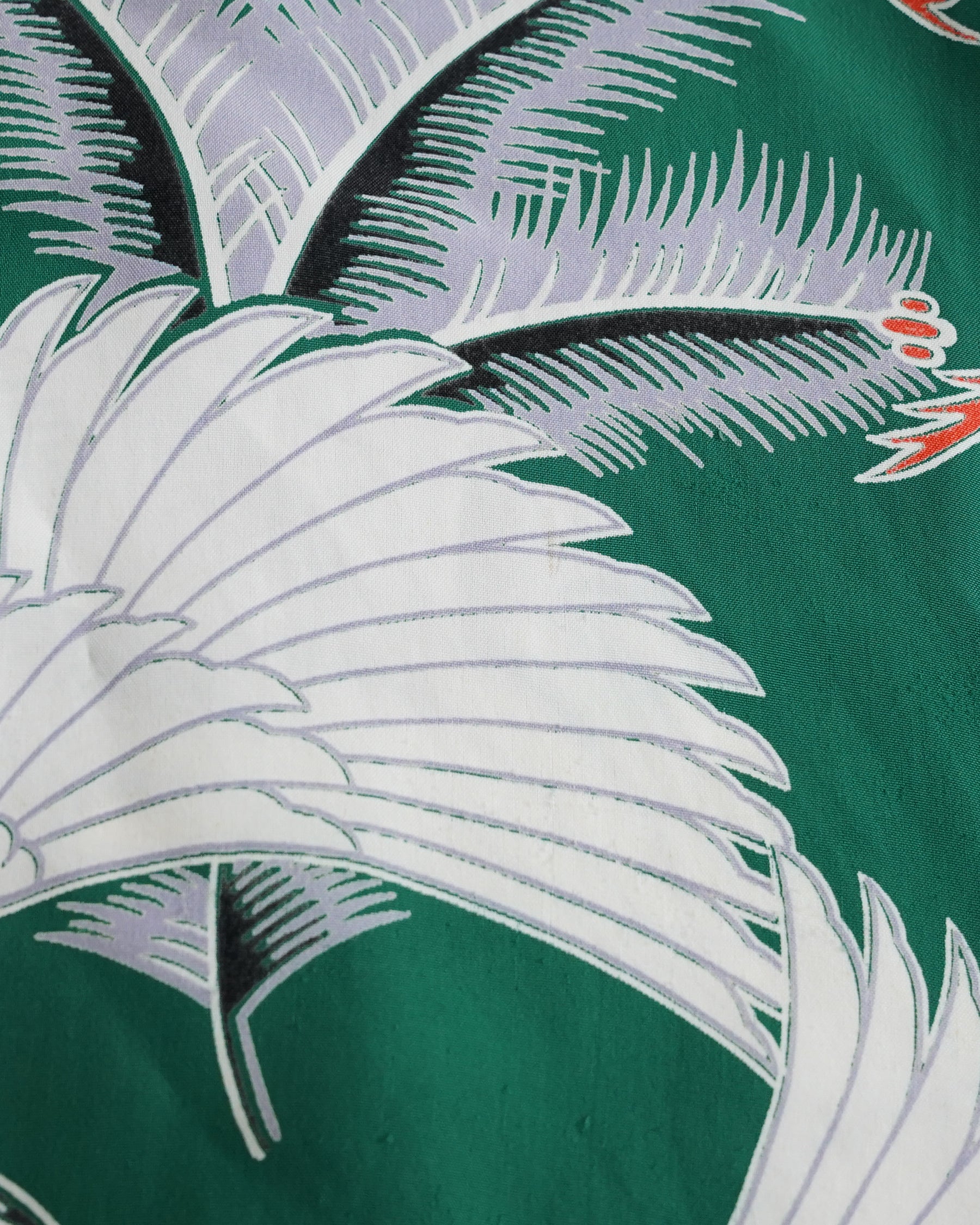 1950's60's MALIHINI Japanese Crane Hawaiian Shirt