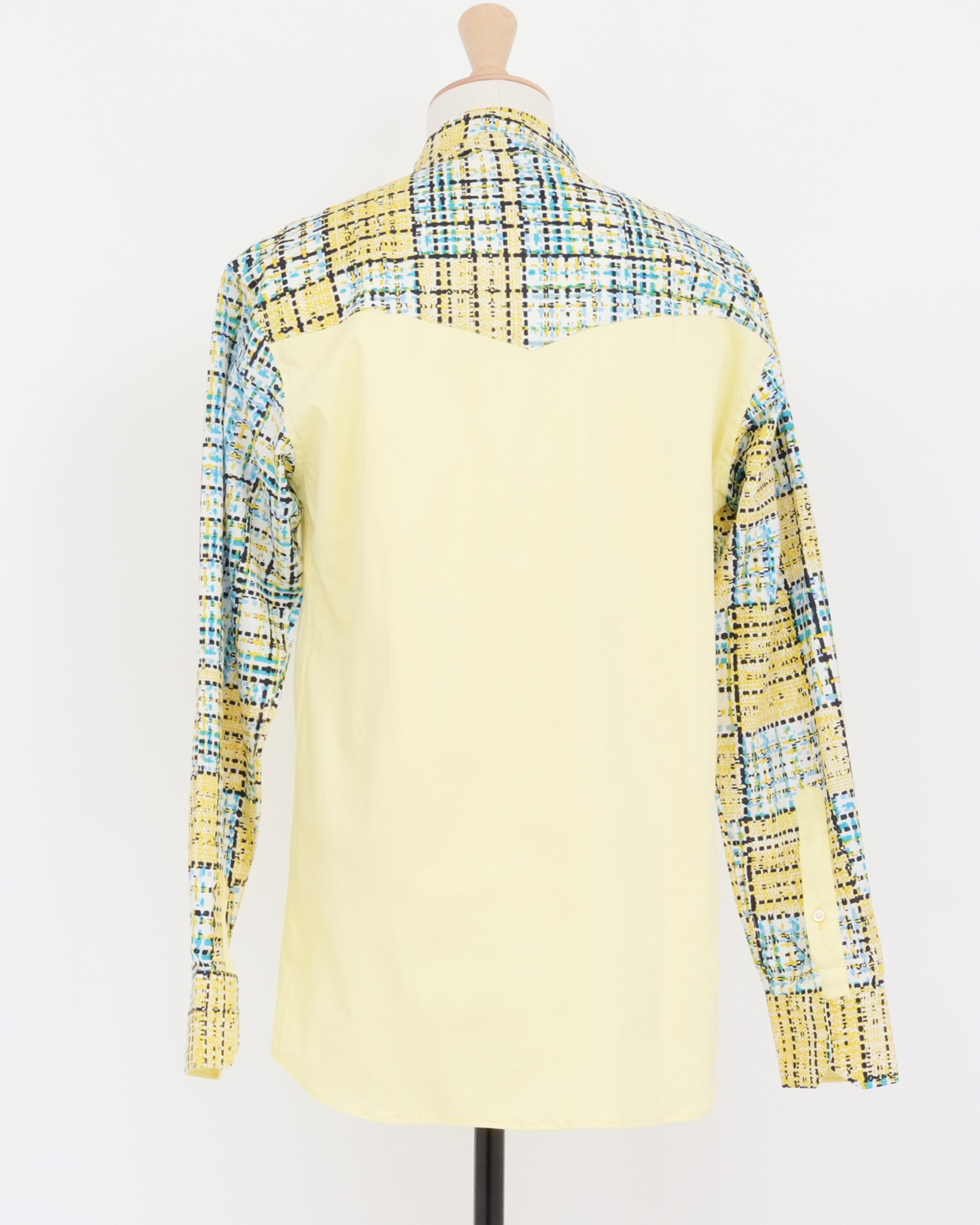 Stand Collar Patterned Sleeve L/S Shirt