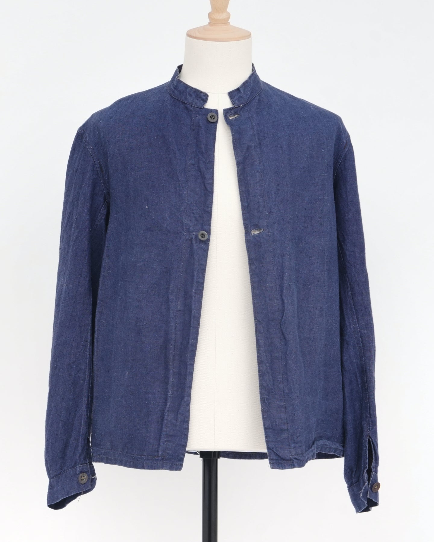 1930-40s Belgium Indigo Linen Work Jacket