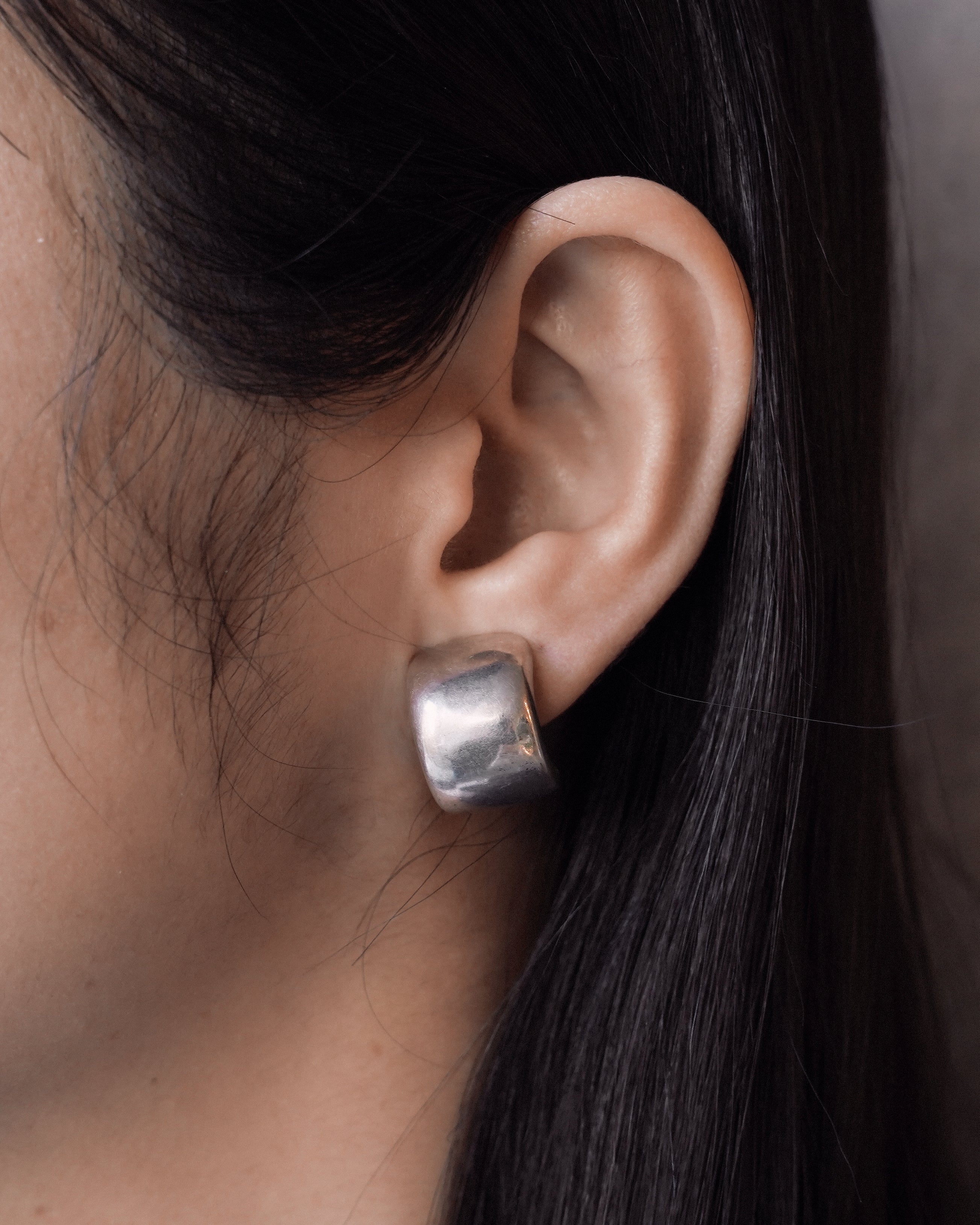 Silver Clip On Earring