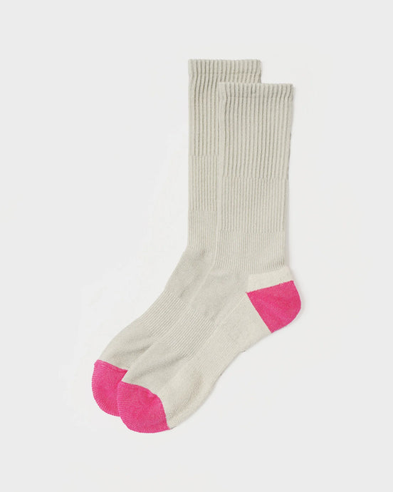 Plating Pile Crew Socks / Pink