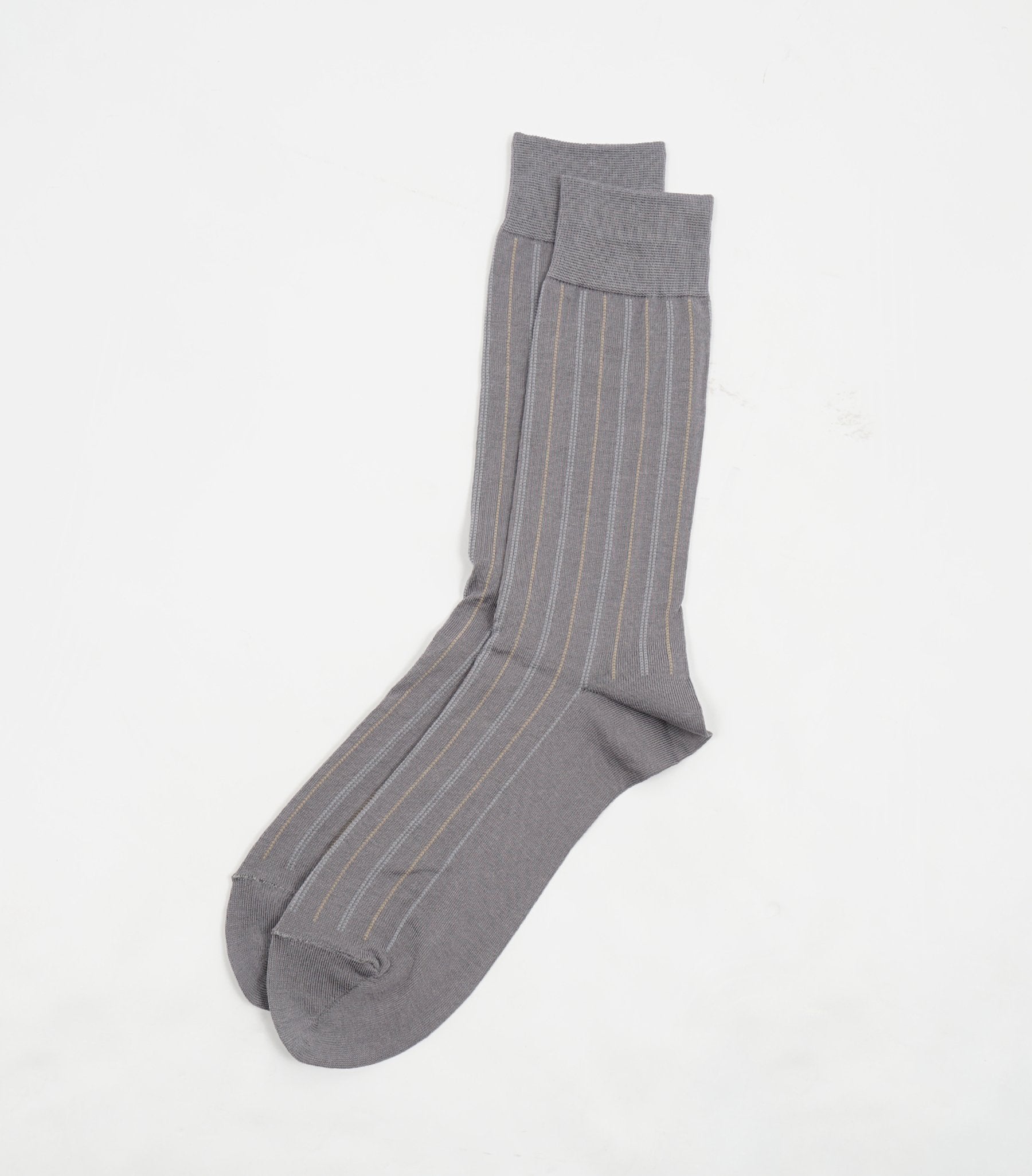 Striped Dress Socks / Gray