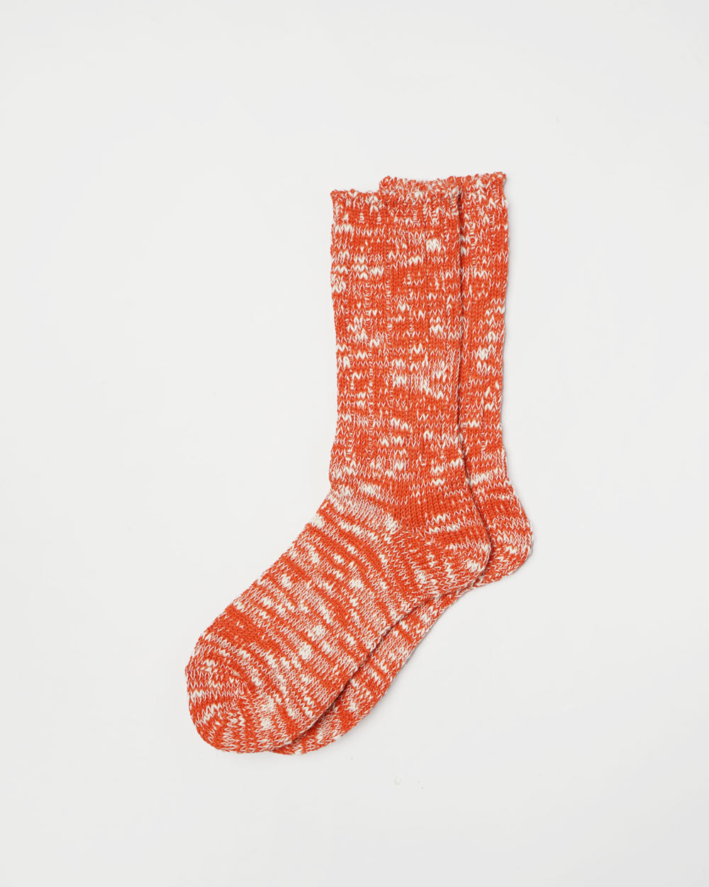 Slub Rib Socks / Orange