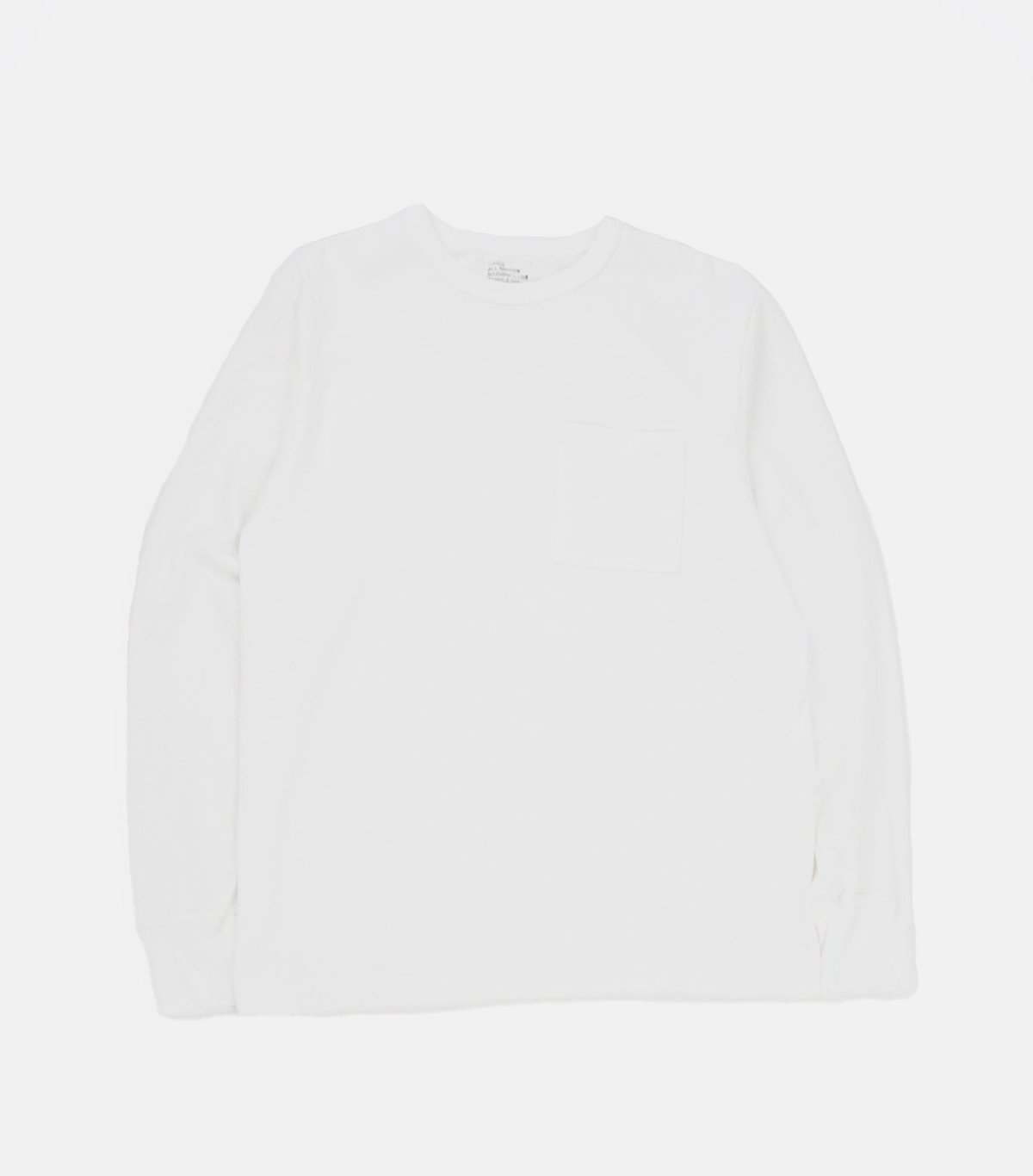 Heavy-weight Pocket Long Sleeve T-shirts White